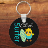 Cool Surfer Chick Sleutelhanger (Voorkant)