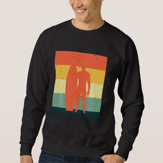 Cool Surfer For Men Boys Retro Surfboard Trui (Voorkant)