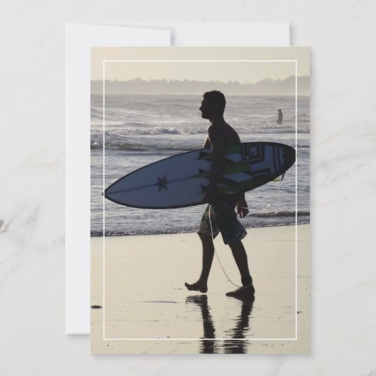 Cool Surfer Graduation Party Foto Kaart (Achterkant)