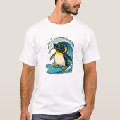 Cool Surfer Penguin with Sunglasses T-shirt (Voorkant)