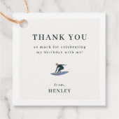 Cool Surfing Beach thema dank u Bedankjes Labels (Voorkant)