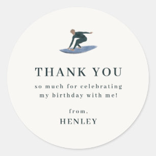 Cool Surfing Beach thema dank u Ronde Sticker