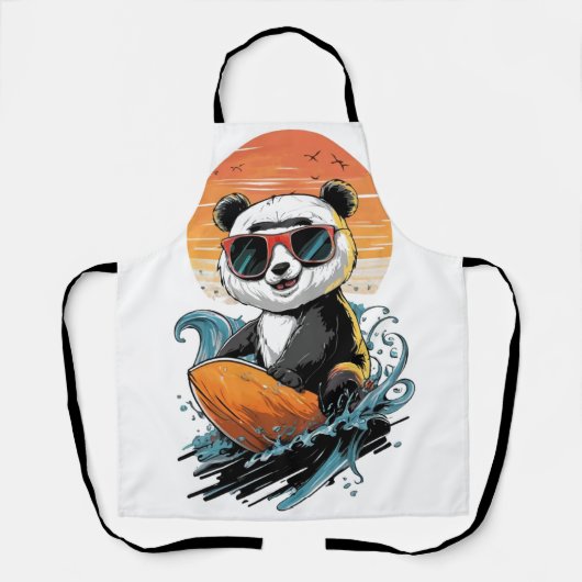 Cool Surfing Panda Beer Schort (Voorkant)