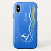 Cool Surf's Up Surfer Surfen Rijden een Wave Slim Case-Mate iPhone Case (Achterkant)