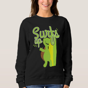 Cool Surft up Turtle Surfond Ocean Natuur Trui