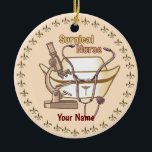 Cool Surgical Nurse ornament<br><div class="desc">Cool Surgical Nurse ornament door ArtMuvz Illustration. bijpassende Surgery Nurse t-shirts, Verpleegkleding, RN Verpleegkundigen geschenken. Geregistreerd Nurse shirt, Nurse geschenken en Nurse kleding. OM TE PERSONALISEREN voeg jouw naam toe of voeg tekst toe in plaats daarvan. Pas dit ornament voor chirurgisch verpleegkundigen aan om het uniek voor u te maken...</div>