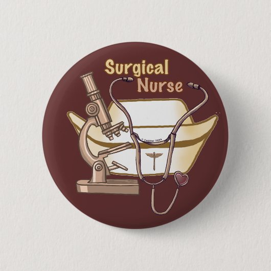 Cool Surgical Nurse Pin Ronde Button 5,7 Cm (Voorkant)