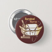 Cool Surgical Nurse Pin Ronde Button 5,7 Cm (Voorkant /achterkant)