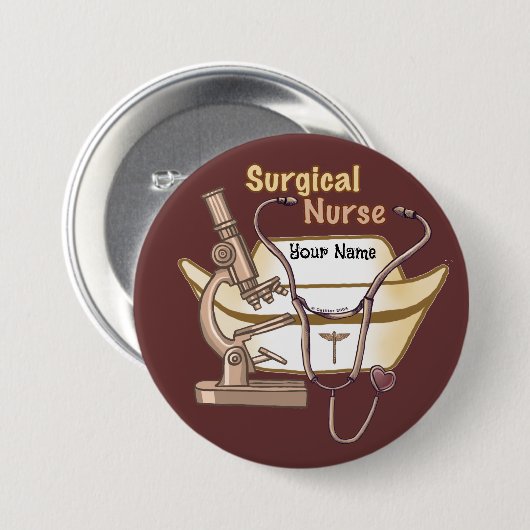 Cool Surgical Nurse Pin Ronde Button 7,6 Cm (Voorkant /achterkant)