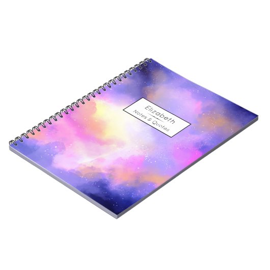 Cool Surreal Clouds Waterverf Design Notitieboek (Linkerzijde)