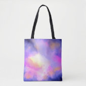 Cool Surreal Clouds Waterverf Design Tote Bag (Voorkant)
