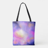 Cool Surreal Clouds Waterverf Design Tote Bag (Achterkant)