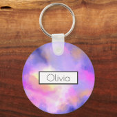 Cool Surreal Space Clouds, op maat gesneden Sleutelhanger (Voorkant)