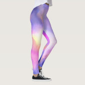 Cool Surreal Space Clouds Waterverf Design Leggings (Rechts)
