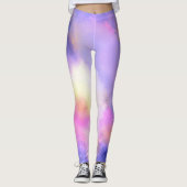 Cool Surreal Space Clouds Waterverf Design Leggings (Voorkant)