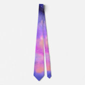 Cool Surreal Space Clouds Waterverf Design Stropdas (Voorkant)