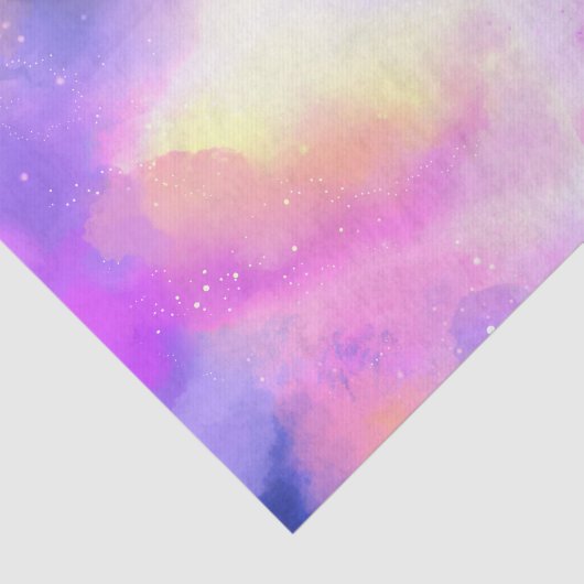 Cool Surreal Space Clouds Waterverf Design Tissuepapier (Detail)