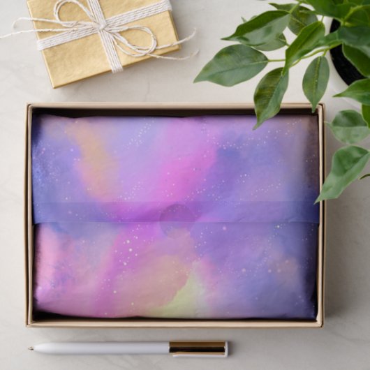 Cool Surreal Space Clouds Waterverf Design Tissuepapier (Geschenk)