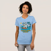 Cool Surven Cat T-Shirt – Voor Kat en Surf liefheb (Voorkant volledig)