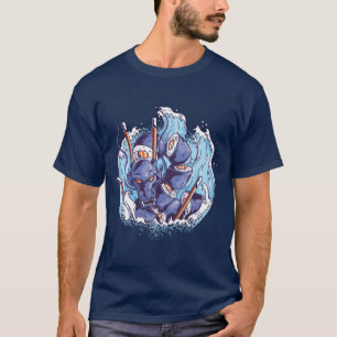 Cool SUSHI Dragon Graphics Japanse Food Manga T-shirt