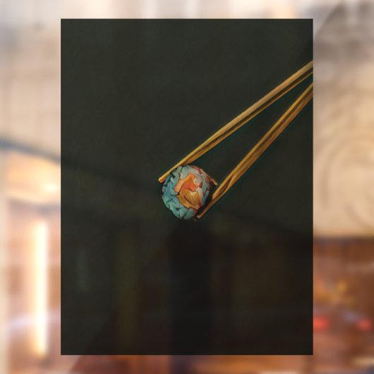 Cool sushi gift raamsticker (Vel 2)
