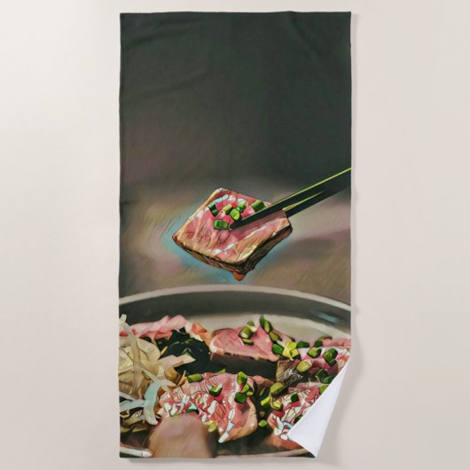 Cool sushi gift strandlaken (Voorkant)