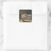 Cool sushi gift vierkante sticker (Tas)
