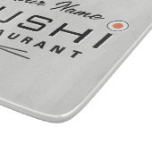 Cool sushi restaurant logo glazen snijplank (Hoek)