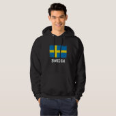 Cool Sweden Flag Hoodie (Voorkant volledig)