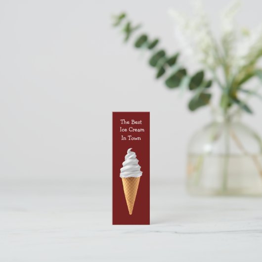 Cool Sweet Ice Cream Shop Mini Visitekaartje (Staand voorkant)