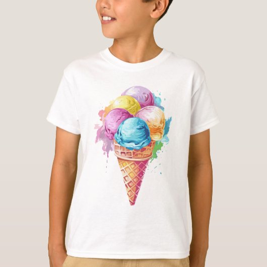 Cool & Sweet Kulfi Ice-Cream Print T-shirt (Voorkant)