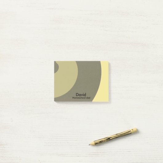 Cool Swirls Homeschool Dad Post-it® Notes (Op bureau)