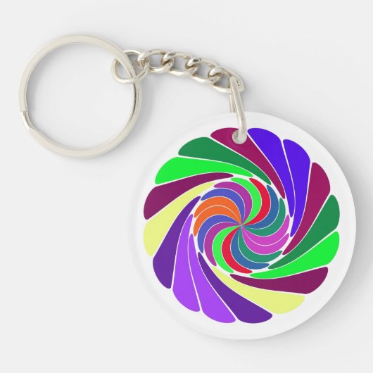 Cool Swirls Keychian - Sleutelhanger (Voorkant)