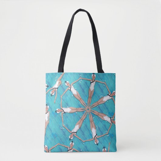 Cool Sychronized Swimming Pattern Tote Bag (Voorkant)