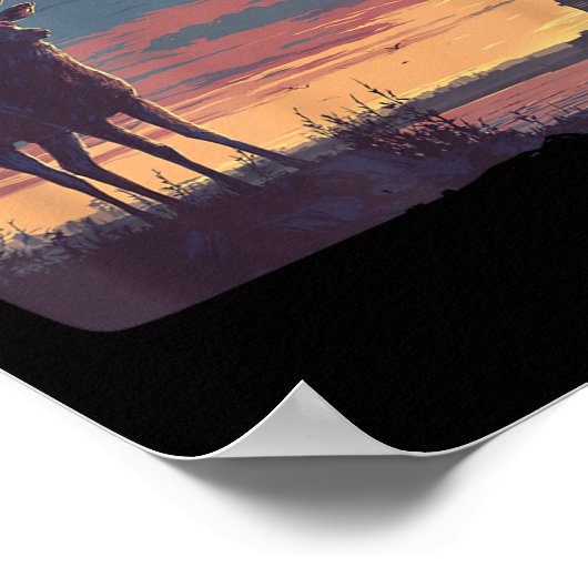 Cool Symbolic Deer With Statue Of Liberty Costume Poster (Hoek)