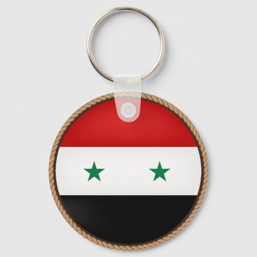 Cool Syria Flag Seal Sleutelhanger (Voorkant)