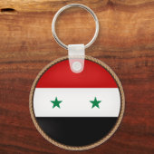 Cool Syria Flag Seal Sleutelhanger (Voorkant)