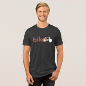 Cool t / fietswoord + grafische fiets Tri-Blend shirt (Voorkant volledig)