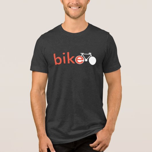 Cool t / fietswoord + grafische fiets Tri-Blend shirt (Voorkant)