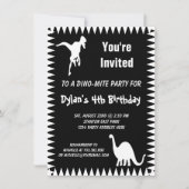 Cool T Rex Dinosaur Birthday Party Kaart (Voorkant)