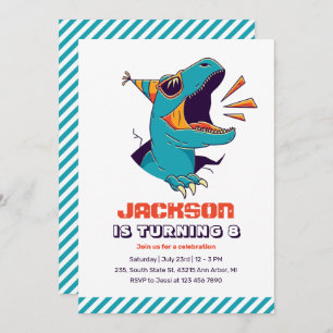 Cool T-Rex Dinosaur Boys Birthday Kaart