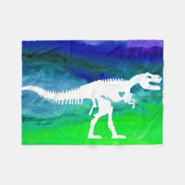 Cool T-rex Dinosaur Fleece Blanket Deken