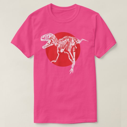 Cool T Rex Dinosaur Skeleton Botten T-Shirt (Design voorkant)