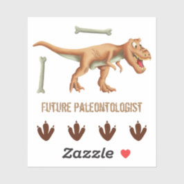 Cool T-rex Dinosaurus Toekomstige Paleontoloog Sticker