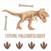 Cool T-rex Dinosaurus Toekomstige Paleontoloog Sticker (Voorkant)