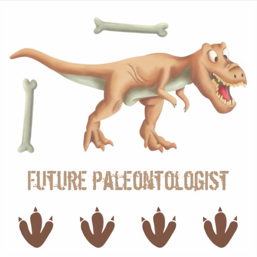 Cool T-rex Dinosaurus Toekomstige Paleontoloog Sticker (Voorkant)