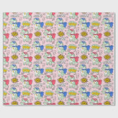 Cool T-Rex-patroon Cadeaupapier (Vlak)