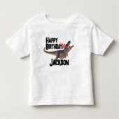 Cool T-Rex verjaardagsfeestje Kinder Shirts (Voorkant)