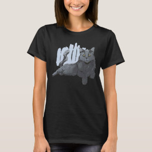 Cool tabby kat gezicht Sweet Kitten gescheurde doe T-shirt