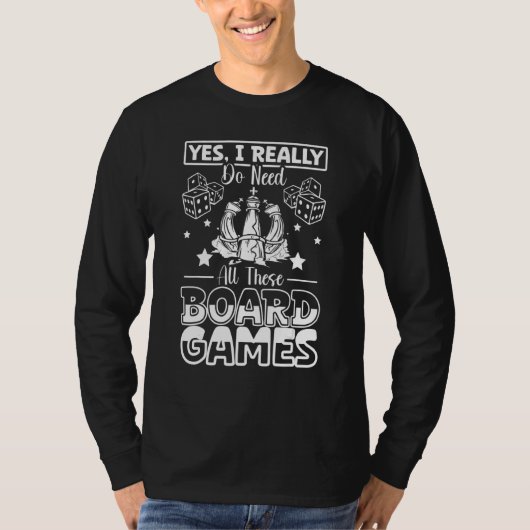 Cool tabletop Game Nights Dice Cheboard T-shirt (Voorkant)